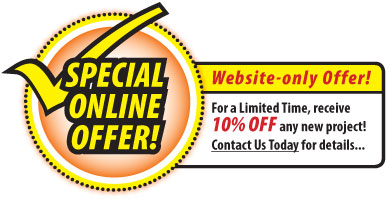 Contact Us Today to receive 10% OFF any new project!